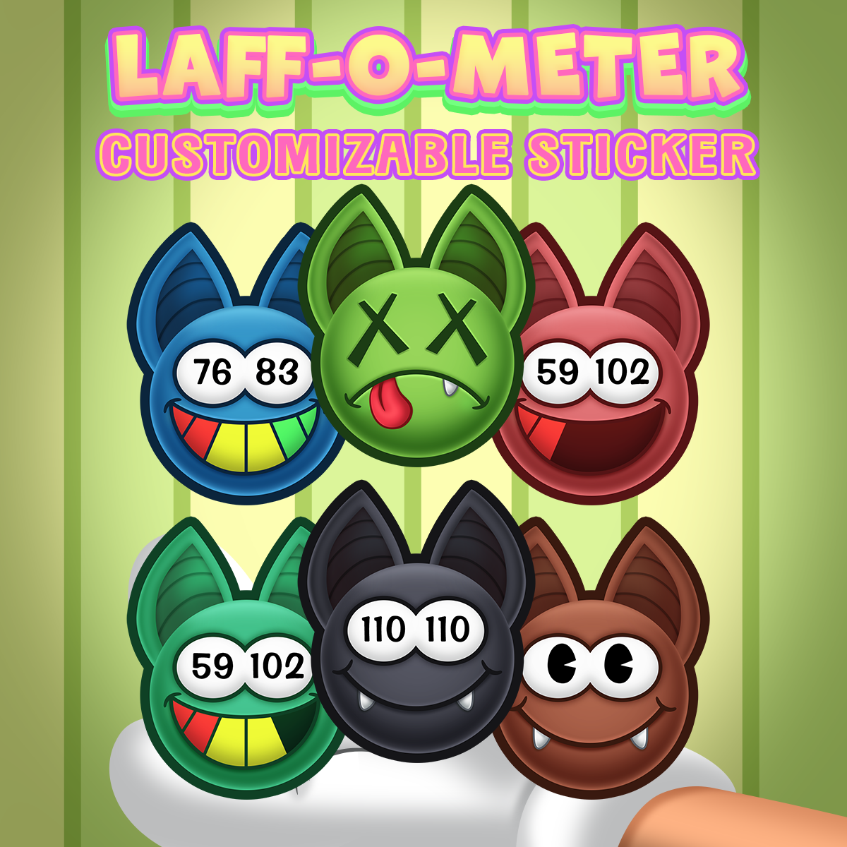 Bat Laff-O-Meter Stickers