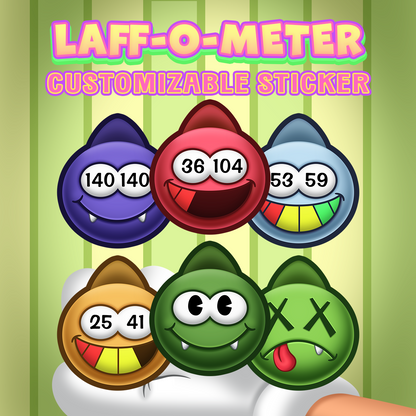 Crocodile Laff-O-Meter Stickers