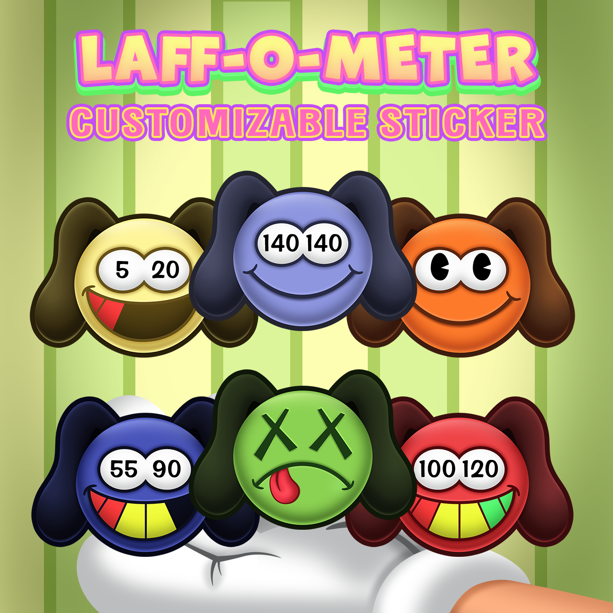 Dog Laff-O-Meter Stickers