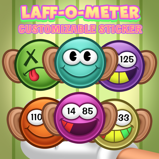 Monkey Laff-O-Meter Stickers