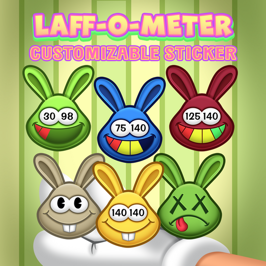 Rabbit Laff-O-Meter Stickers